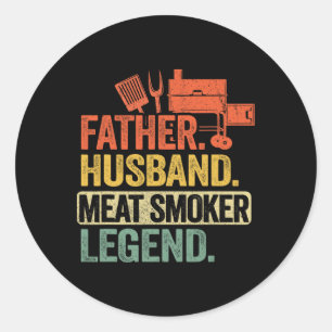 Pater Husnd Meat Smoker Legend Grillen Vater Fleis Runder Aufkleber