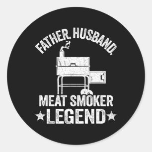 Pater Husnd Meat Smoker Legend Grillen Vater Fleis Runder Aufkleber