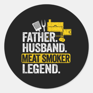 Pater Husnd Meat Smoker Legend Grillen Vater Fleis Runder Aufkleber