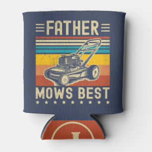 Pater Mows Best Funny Lawn Mowing Vater Vintag Dosenkühler