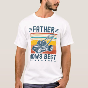 Pater Mows Best Funny Lawn Mowing Vater Vintag T-Shirt