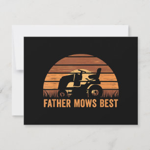 Pater Mows Best Lawn Care Vater Mowing Gardenfett Dankeskarte