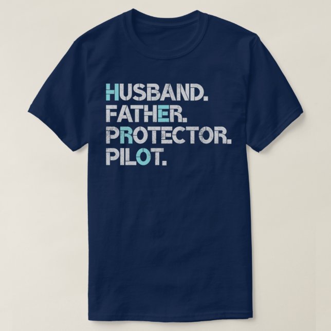 Pater-Pilot-Geschenk Funny Vater Humo T-Shirt (Design vorne)