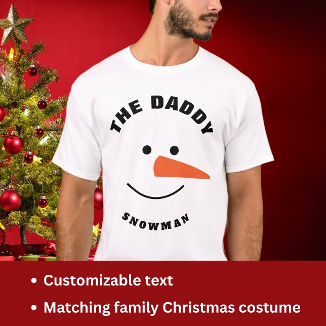 Pater Snowman Face Squad Matching Family Costume T-Shirt (Von Creator hochgeladen)