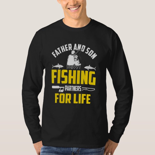 Pater Son Fishing Partner für Leben Retro Matchin T-Shirt (Vorderseite)