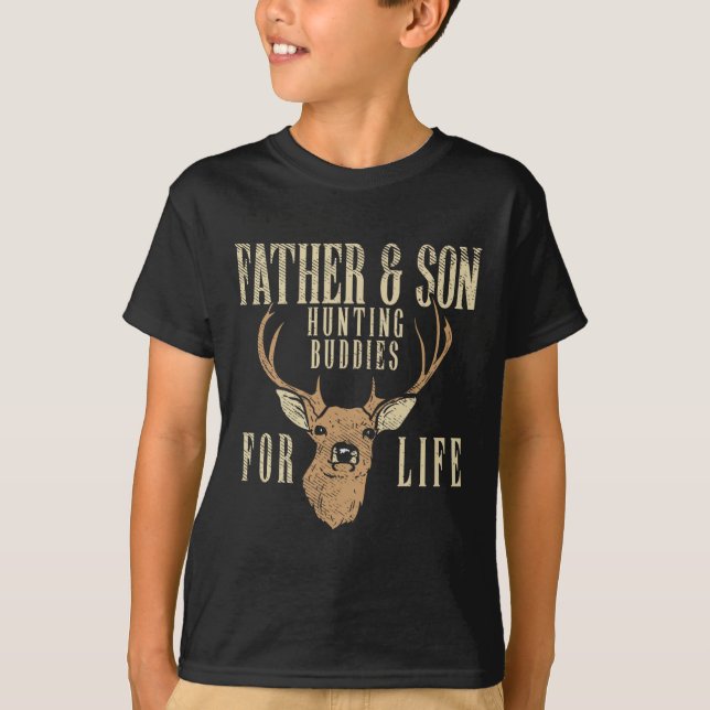 Pater Son Jagd Buddies Matching Jäger Vater Männer T-Shirt (Vorderseite)