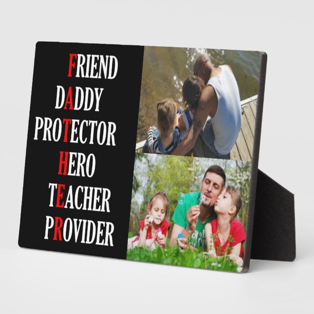 Pater Tabletop Plaque mit Easel Fotoplatte (Seite)