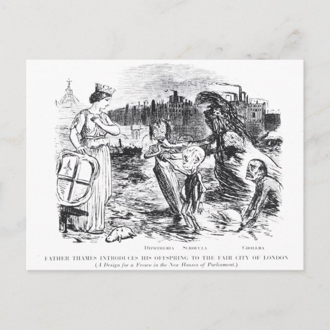 Pater Thames stellt seine Nachkommen vor Postkarte (Vorderseite)