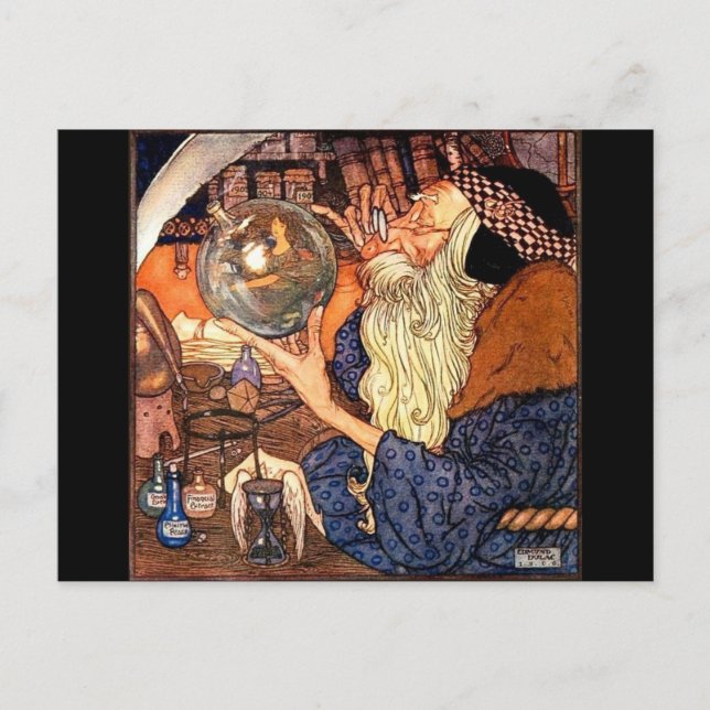 Pater Time Vintage Postkarte (Vorderseite)