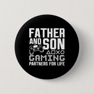 Pater und Son Gaming-Partner für das Leben Funny G Button