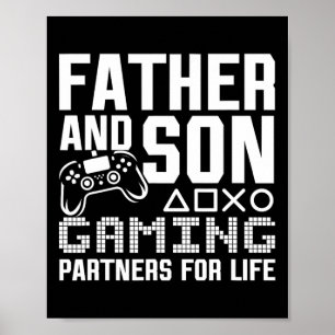 Pater und Son Gaming-Partner für das Leben Funny G Poster
