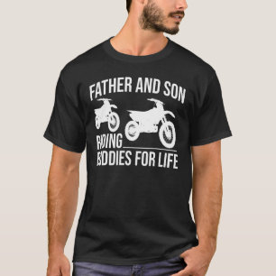 Pater und Son Riding Buddies für das Leben Motocro T-Shirt