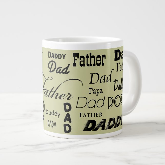 Pater Vater Daddy Papa Jumbo Tasse (Vorderseite Rechts)
