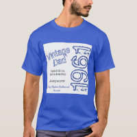 Pater Vintag limitierte Edition Jahr Blue T - Shir