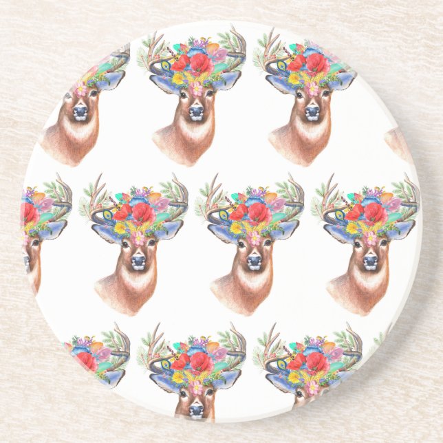 Paterna Blume Rentier Weihnachtsmagie Getränkeuntersetzer (Vorne)