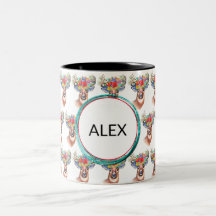 Paterna Blume Rentier Weihnachtsmagie Kaffee Tasse