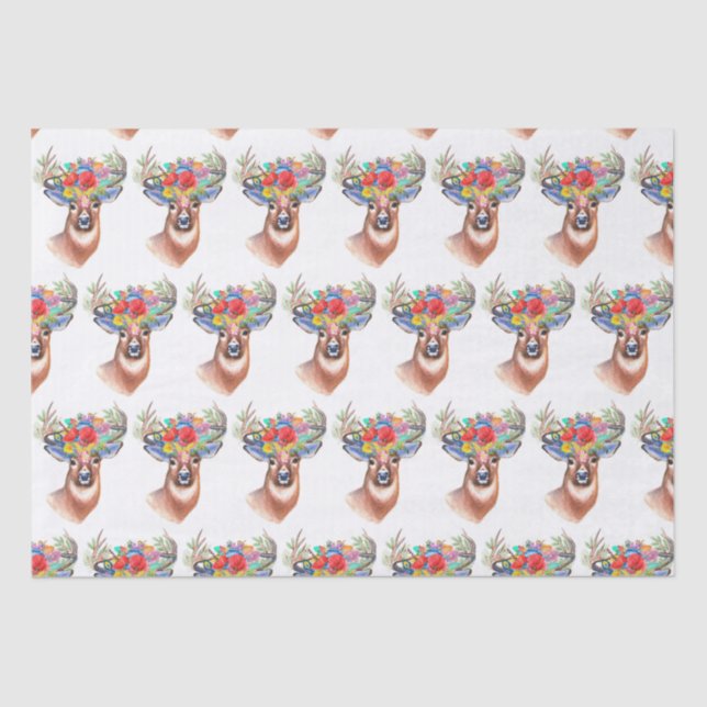 Paterna Blume Rentier Weihnachtsmagie Seidenpapier (Vorderseite)