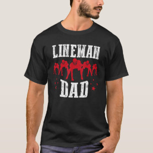 Pater's Day American Football Player Daddy Linema T-Shirt