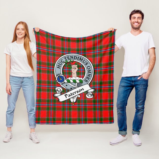 Paterson Clan Abzeichen Tartan Kariert Fleecedecke (Beispiel)