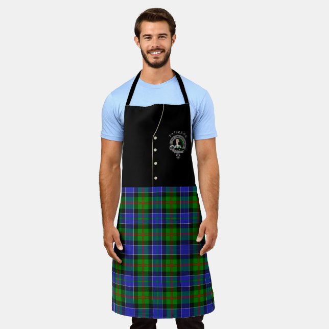 Paterson Clan Abzeichen & Tartan Kilt Schürze (Getragen)