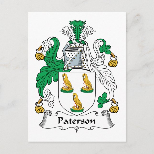 Paterson Familienwappen Postkarte (Vorderseite)