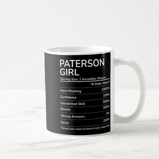 Paterson Girl Funny New Jersey Hometown  Kaffeetasse (Rechts)