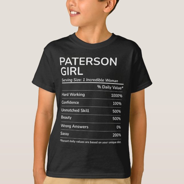 Paterson Girl Funny New Jersey Hometown  T-Shirt (Vorderseite)