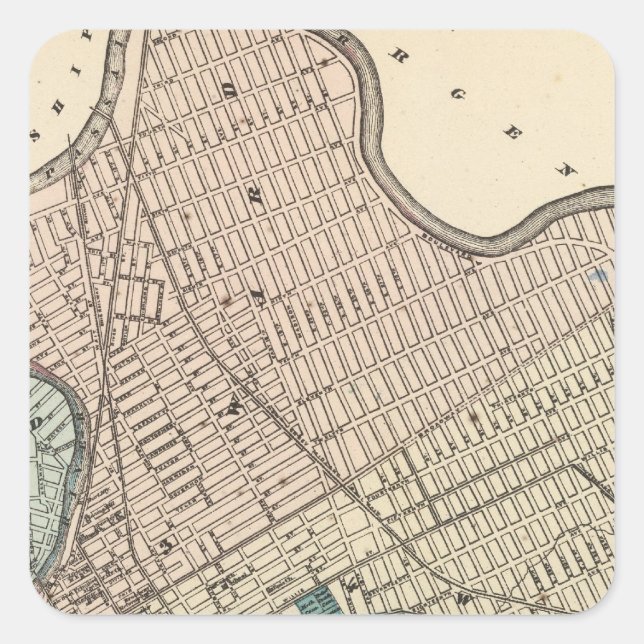 Paterson, New Jersey Quadratischer Aufkleber (Vorderseite)