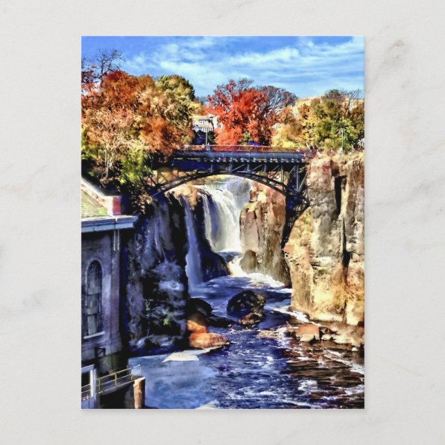 Paterson NJ - Paterson Great Falls Postkarte (Vorderseite)