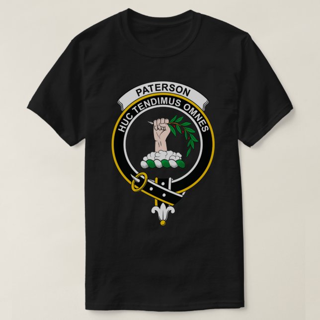 Paterson Wappen Tartan Clan Scottish Clan T-Shirt (Design vorne)