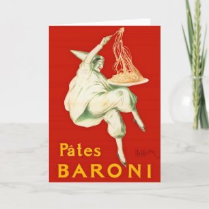 Pates Baroni Cappiello Vintage Werbung Karte