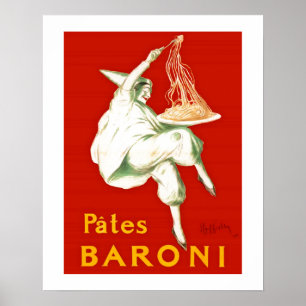 Pates Baroni Cappiello Vintage Werbung Poster