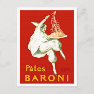 Pates Baroni Cappiello Vintage Werbung Postkarte