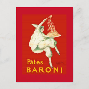 Pates Baroni Cappiello Vintage Werbung Postkarte