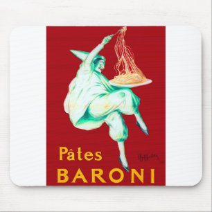 Pates Baroni Spaghetti Vintage Poster Mousepad