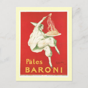 Pates Baroni Vintag Food und Art Postkarte
