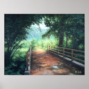 Path across zu landscape of nature poster