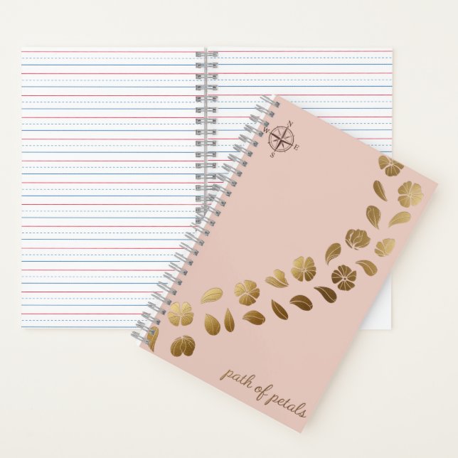 Path of Petals – Elegant Gold Flower Trail Journal Notizbuch (Innen)