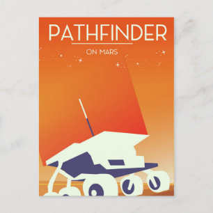 Pathfinder auf der Mars-Weltraumkunst Postkarte