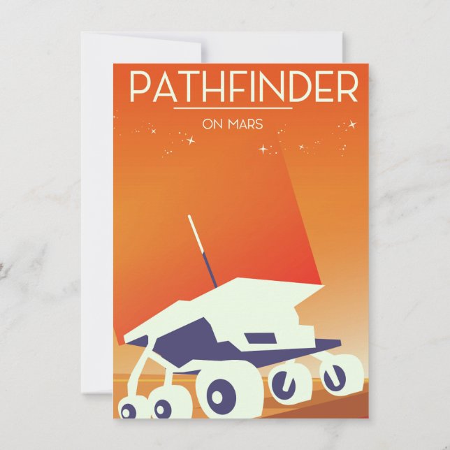Pathfinder in Mars Art Einladung (Rückseite)