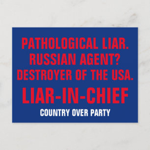 Pathologische Lügnerin, russischer Agent Liar-in-C Postkarte