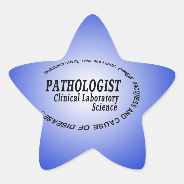 PATHOLOGIST - KLINISCHE LABORWISSENSCHAFT Stern-Aufkleber (Vorderseite)