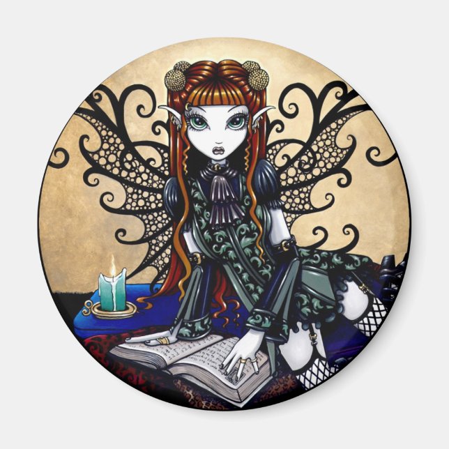 Patience Gothic Reading Fairy Magnet (Vorne)