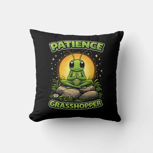 Patience Grasshopper Kissen (Vorderseite)