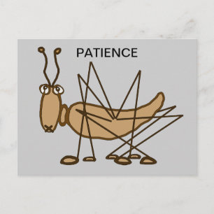 PATIENCE GRASSHOPPER POSTKARTE