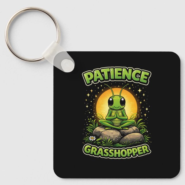 Patience Grasshopper Schlüsselanhänger (Vorderseite)
