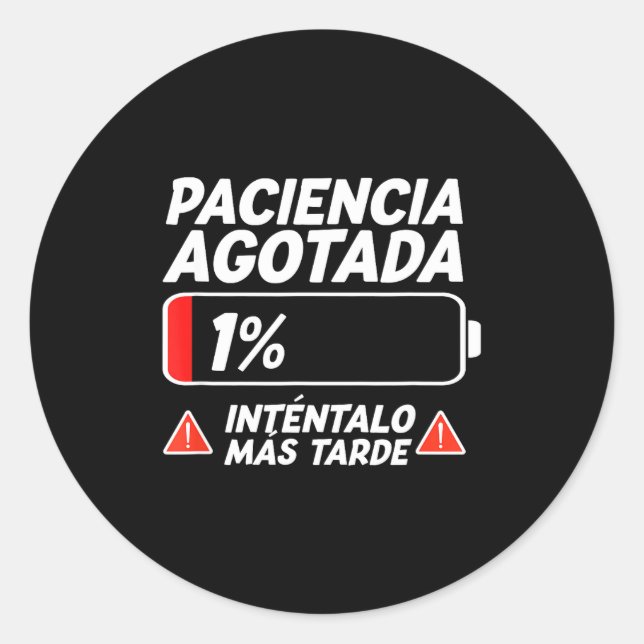 Patience Mom Dad Couple Birthday Pajamas Sold Out  Runder Aufkleber (Vorderseite)