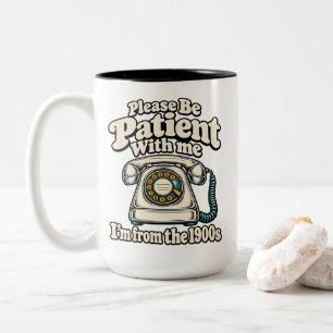 Patient aus den 1900er Jahren Vintage-Rotary-Telef Zweifarbige Tasse