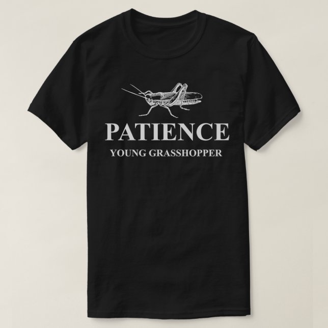 Patient Junge Grasshopper Fables Selfless Tugend T-Shirt (Design vorne)