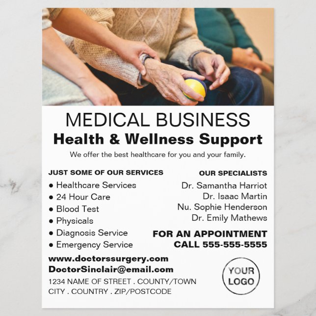 Patient & Krankenschwester, Allgemeinmediziner, Kr Flyer (Vorne)